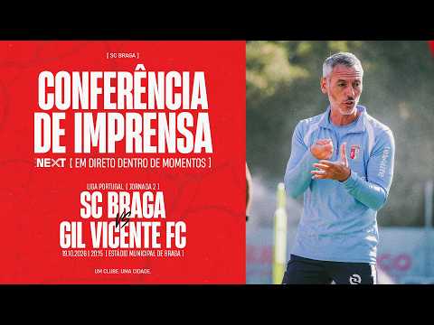 🔴 LIVE: Conferência de Imprensa | SC Braga X Gil Vicente FC