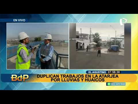 El Agustino: duplican trabajos en la atarjea ante posibles lluvias y huaicos