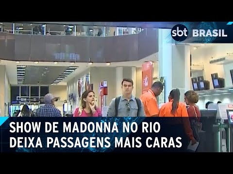 Show da Madonna no Brasil resulta no aumento dos preços das passagens | SBT Brasil (01/05/24)