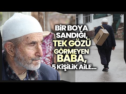 Tek Gözü Görmeyen Baba, Boya Sandığı İle Ailesine Bakmaya Çalışıyor