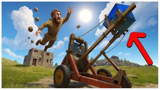 YouTube thumbnail for Oblivion's video titled 'Launching Players Into A Toxic Players Base With A Catapult!'