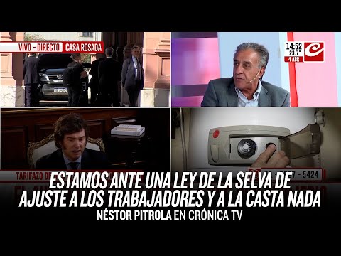 Estamos ante una ley de la selva de ajuste a los trabajadores y a la casta nada / Néstor Pitrola