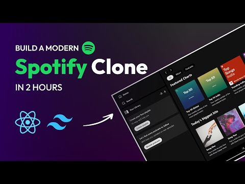 Create Spotify Clone Using React JS & Tailwind CSS | Build Complete Music Website In React 2024