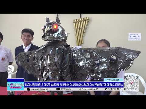Trujillo: escolares de I.E. CECAT Marcial Acharán ganan concursos con proyectos de esculturas