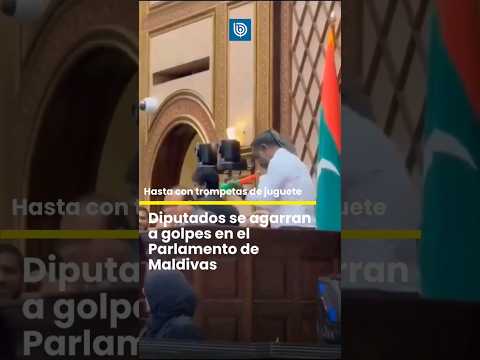 Maldivas: diputados se golpean, se tiran el pelo, se derriban, y se molestan con trompetas