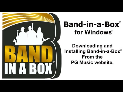 Band-in-a-Box® for Windows®: Download and Install  Band-in-a-Box® Pro from the PG Music website