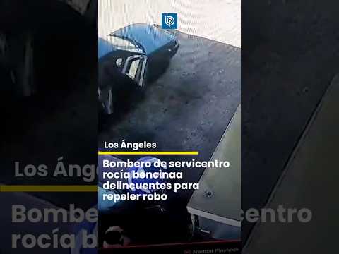 Bombero de servicentro rocía con bencina a delincuentes para repeler robo en Los Ángeles