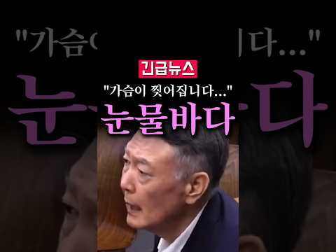 (속보) 윤석열 <strong>심경</strong> 고백, "가슴이 찢어집니다..."