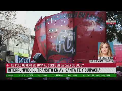 Marcha de Unidad Piquetera y Polo Obrero: esta interrumpido el tránsito en Av. Santa Fe y Suipacha