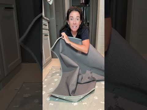 Muddy Mat Washable Pee Pads blend into your home while helping protect floors from puppy accidents,