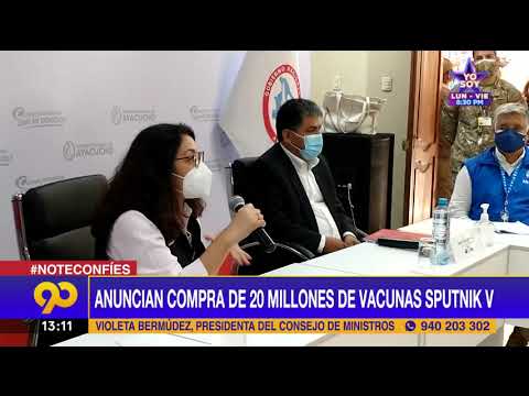 ? Violeta Bermúdez anuncia compra de 20 millones de vacunas Sputnik v | Latina Noticias