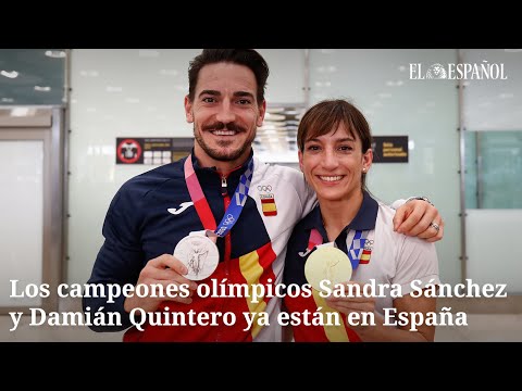 Los campeones olímpicos Sandra Sánchez y Damián Quintero ya están en España