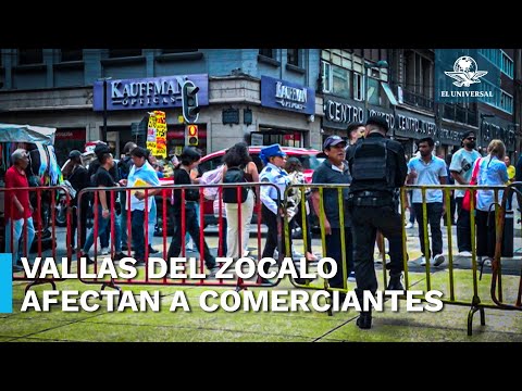 Comerciantes del Centro Histórico denuncian pérdidas económicas por presencia de vallas metálicas