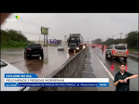 Ciclone provoca pelo menos três mortes no RS