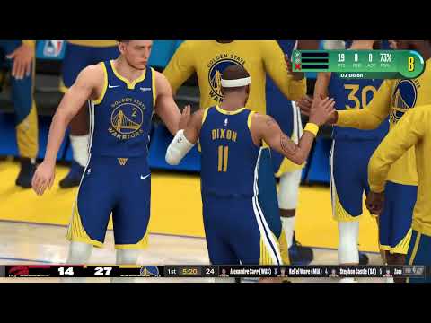 NBA 2K25 My CAREER - 49 PTS 🔥 - WARRIORS vs RAPTORS | 1st Half | Gameplay | DJ DIXON PG#11 #warriors