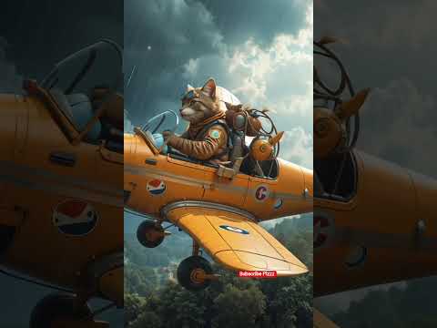 Cute Cat Flying Aeroplane ✈️ ❤️🥰 #cats #catvideos #catlovers #meow #catshorts #shorts #virals