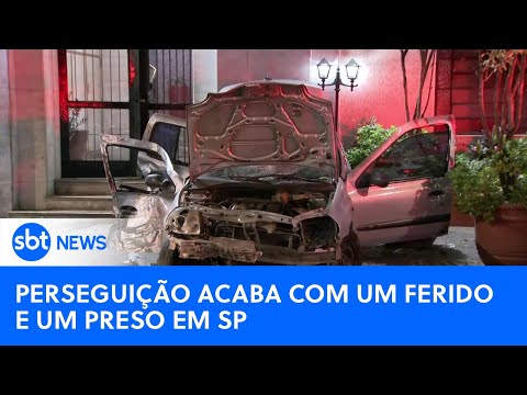 Perseguição entre taxista e criminosos na capital paulista | #SBTNewsnaTV (18/04/24)