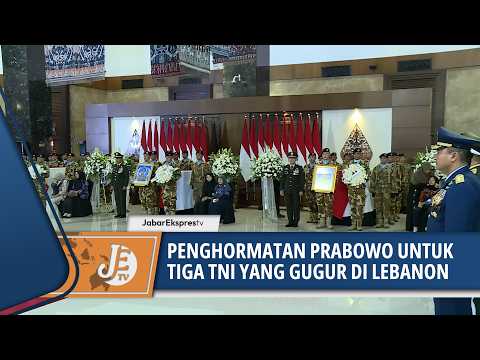 PRESIDEN PRABOWO BERIKAN PENGHORMATAN TERAKHIR UNTUK TIGA PRAJURIT TNI YANG GUGUR DI LEBANON