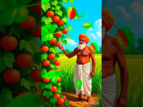 "Kindness and hard work always bring happiness and blessings." 😄#ShortStory#kids#FarmerStory #yt