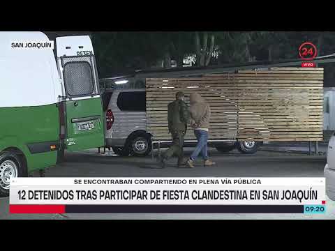 Detienen a 12 personas por participar en una fiesta clandestina en San Joaquín