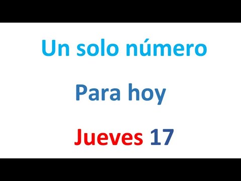 Un solo número para hoy Jueves 17 de Octubre, El campeón de los números