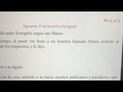 Evangelio San Mateo Apóstol 21 sep (2024)