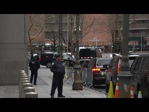 Trump motorcade leaves court after day of closing arguments