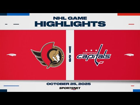 NHL Highlights | Senators vs.Capitals - October 25, 2025