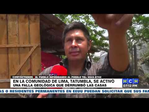 Pobladores de La Lima, Tatumbla a punto de ser tragados por la tierra debido a Falla Geológica