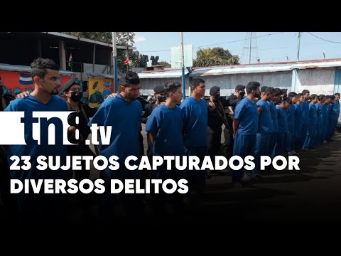 Capturan a 23 sujetos por delitos de alta peligrosidad en Carazo - Nicaragua