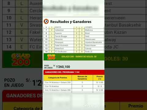 RESULTADOS GANAGOL #1144 #ligaperuana #championsleague #copalibertadores #shorts #futbol #ligamx