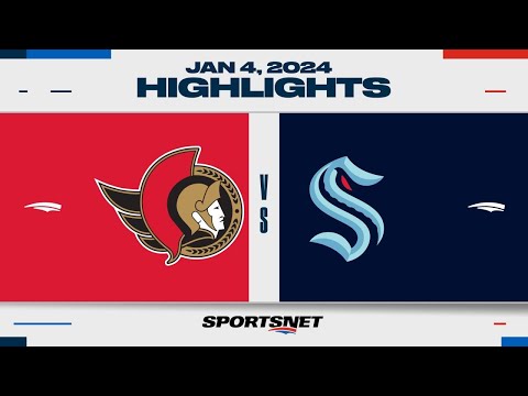 NHL Highlights | Senators vs. Kraken - January 4, 2023