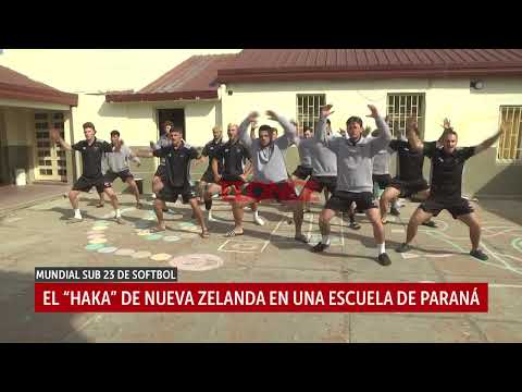 Softbolistas de Nueva Zelanda hicieron el Haka en una escuela de Paraná