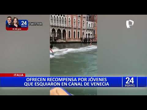 Italia: Alcalde ofrece recompensa por jóvenes que hicieron esquí acuático en Gran Canal de Venecia