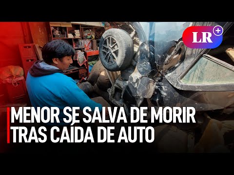 AUTO se despista y CAE en ASENTAMIENTO HUMANO de SJL: MENOR SALVA DE MORIR | #LR