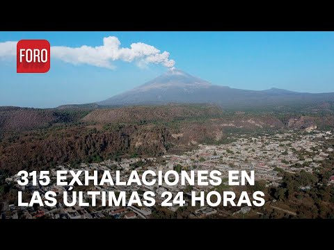 Popocatépetl emite 315 exhalaciones en 24 horas - Las Noticias