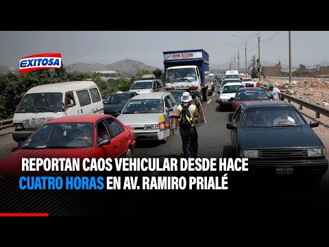 ¡Atención amigo conductor! Reportan caos vehicular desde hace cuatro horas en av. Ramiro Prialé