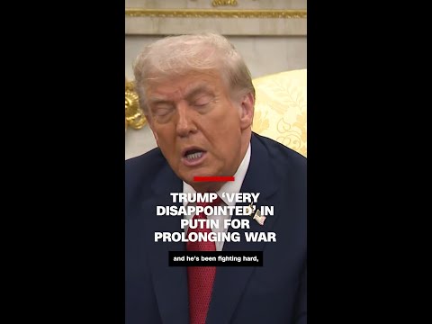 Trump says he's 'very disappointed' in Putin for prolonging war