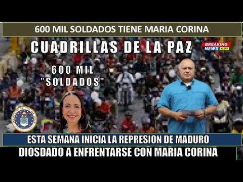 SE FORMO! VIOLENCIA en VENEZUELA Diosdado amenaza MARIA CORINA tiene 600 mil soldados
