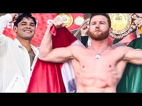 The full canelo alvarez vs jaime munguia weigh-in with ryan garcia fired up support