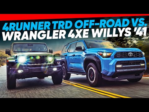 Off-Road Showdown: Toyota 4Runner vs. 2025 Jeep Wrangler 4xe