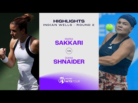 Maria Sakkari vs. Diana Shnaider | 2024 Indian Wells Round 2 | WTA Match Highlights