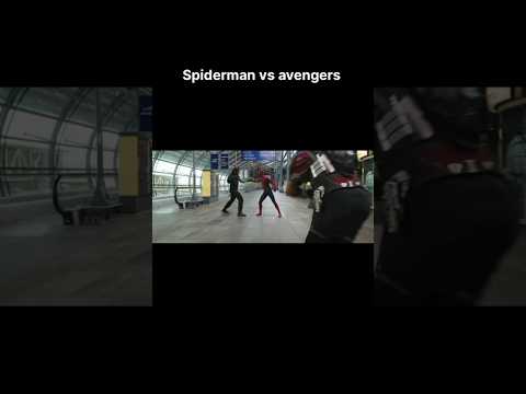 spiderman vs avengers fight scenes || #shorts #marvel #avengers
