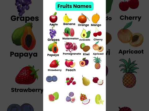 Fruits names in English|  #english #englishpractice #shorts