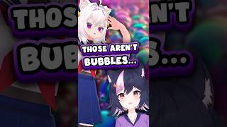 I don' t think she was "blowing bubbles"