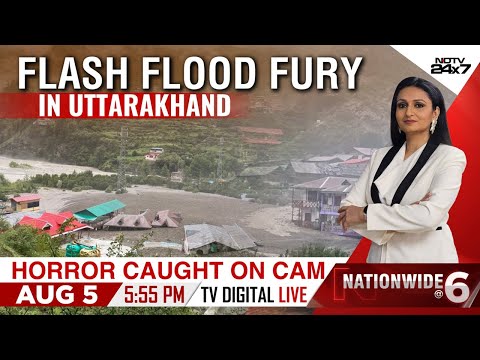 Uttarakhand Cloudburst | Flash Flood Fury In Uttarakhand | Horror Caught On Cam | Nationwide At 6