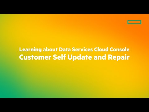 Learning about Data Services Cloud Console Customer Self Update and Repair