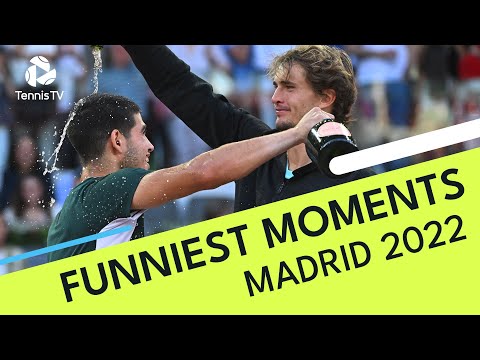 Nadal Forgets Score & Alcaraz Covered In Champagne! | Funniest Moments from Madrid 2022