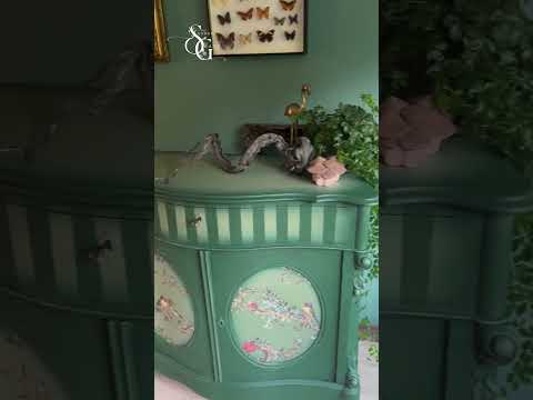 DIY Painted Furniture | Botanical Style Makeover with Rosette Aviary Transfer By Redesign!