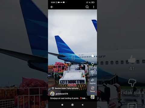 landing pesawat sriwijaya air jambi